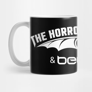 The Horror Basement & Beyond Logo White Letters Mug